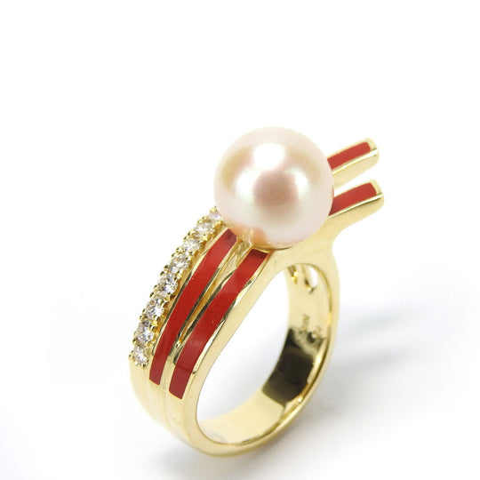 TASAKI Ring K18 yellow gold Yellow Gold Women Used Authentic