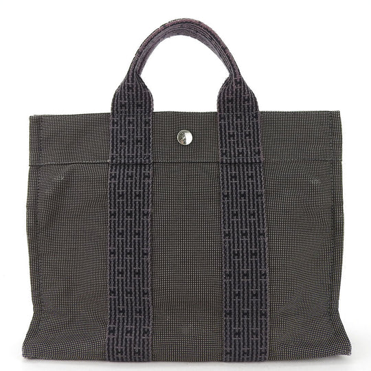 HERMES Tote Bag canvas gray Her Line Tote PM unisex(Unisex) Used Authentic