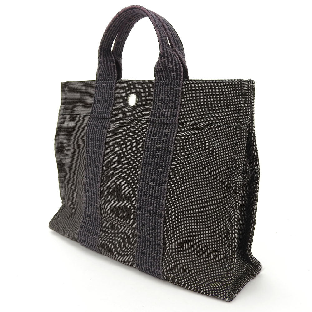 HERMES Tote Bag canvas gray Her Line Tote PM unisex(Unisex) Used Authentic