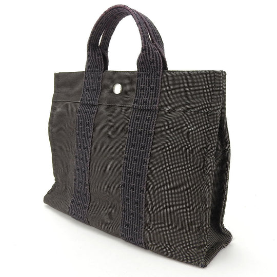 HERMES Tote Bag canvas gray Her Line Tote PM unisex(Unisex) Used Authentic