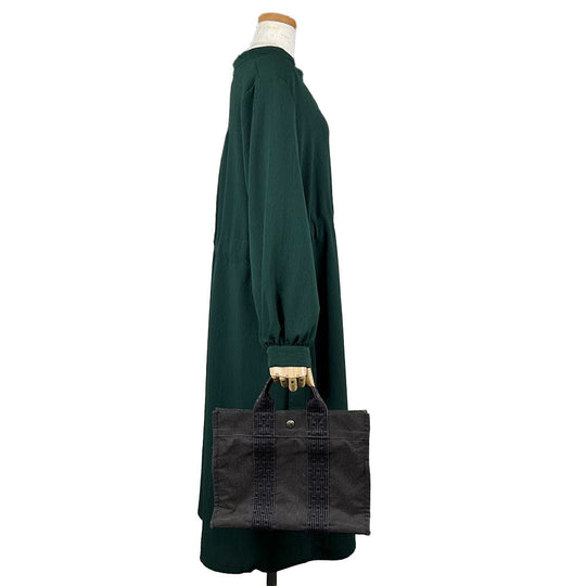 HERMES Tote Bag canvas gray Her Line Tote PM unisex(Unisex) Used Authentic