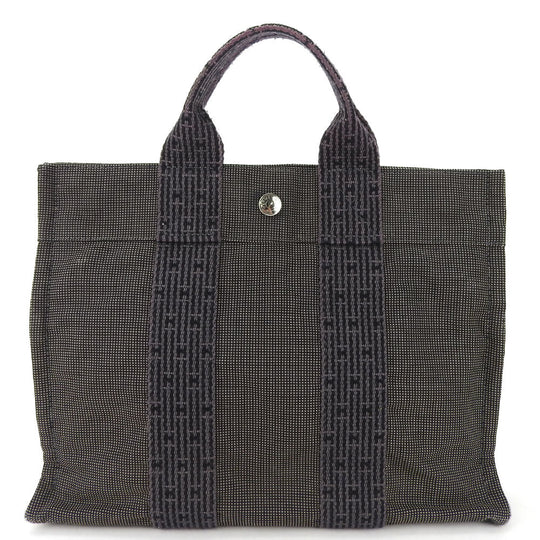 HERMES Tote Bag canvas gray Her Line Tote PM unisex(Unisex) Used Authentic