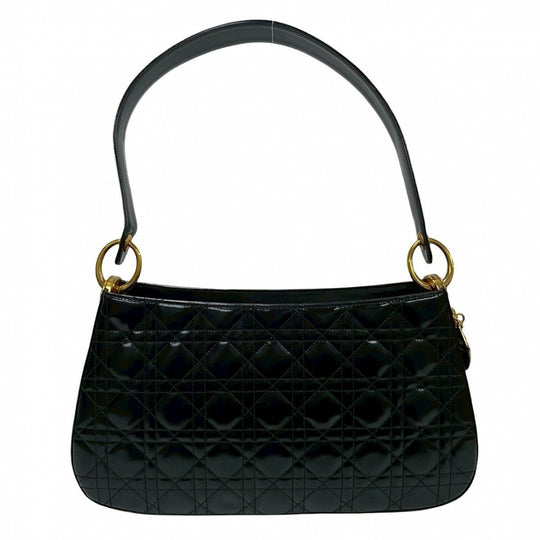 Dior Shoulder Bag Patent leather black
