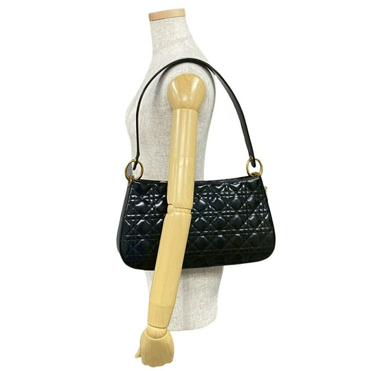 Dior Shoulder Bag Patent leather black