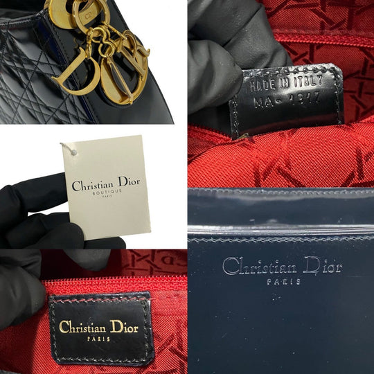 Dior Shoulder Bag Patent leather black