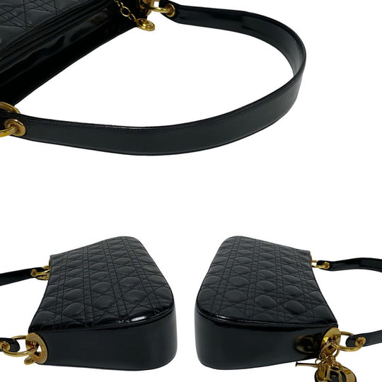 Dior Shoulder Bag Patent leather black