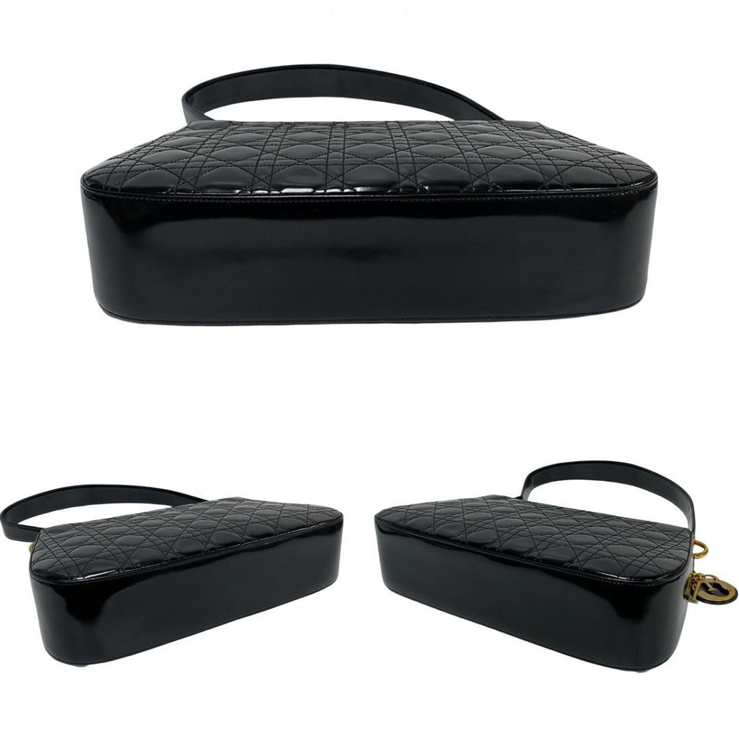 Dior Shoulder Bag Patent leather black