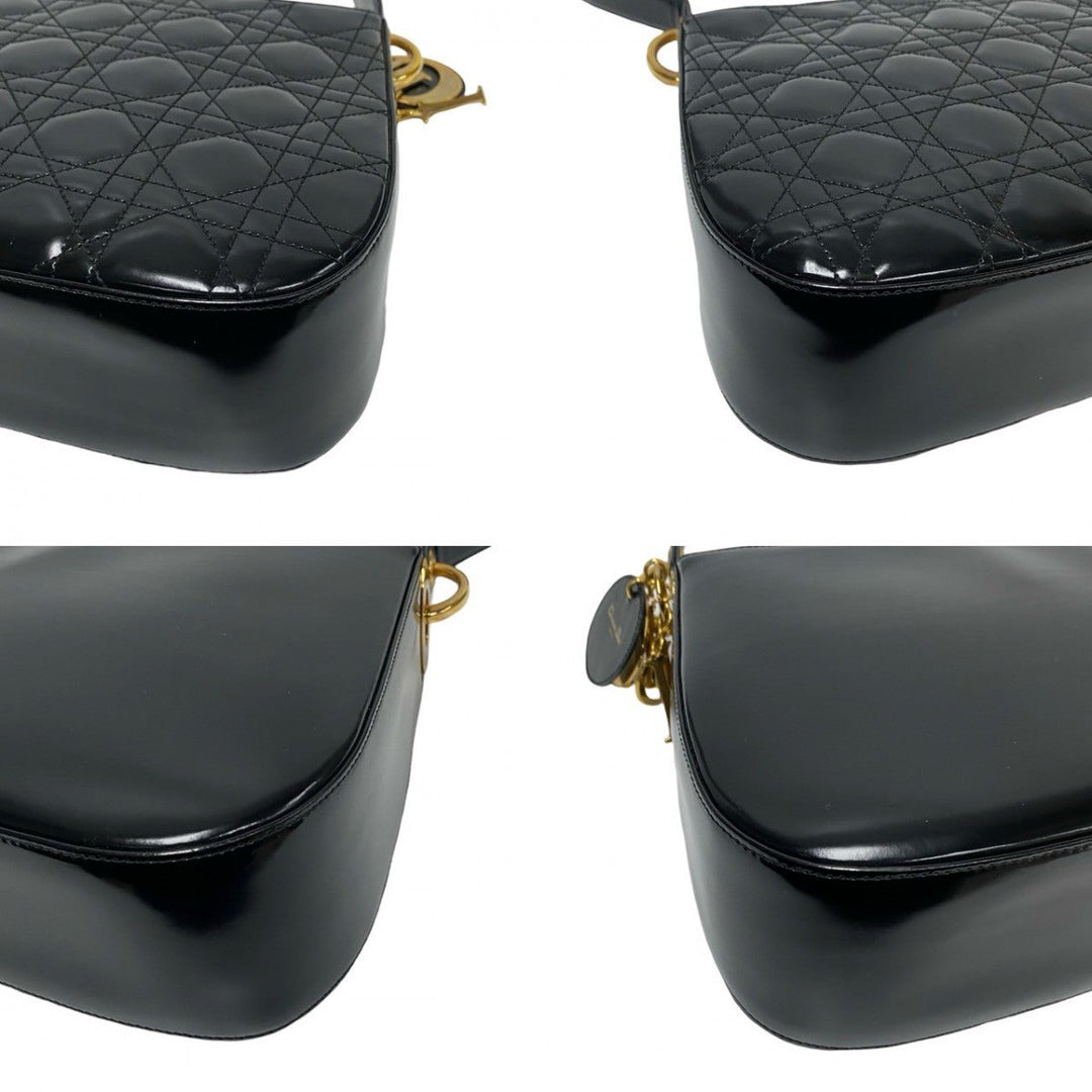 Dior Shoulder Bag Patent leather black