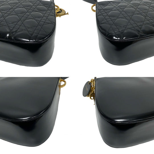 Dior Shoulder Bag Patent leather black