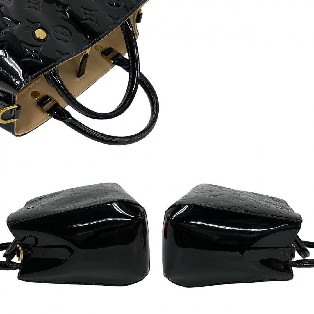 LOUIS VUITTON Shoulder Bag M50171 Patent leather black Monogram Vernis Montaigne BB