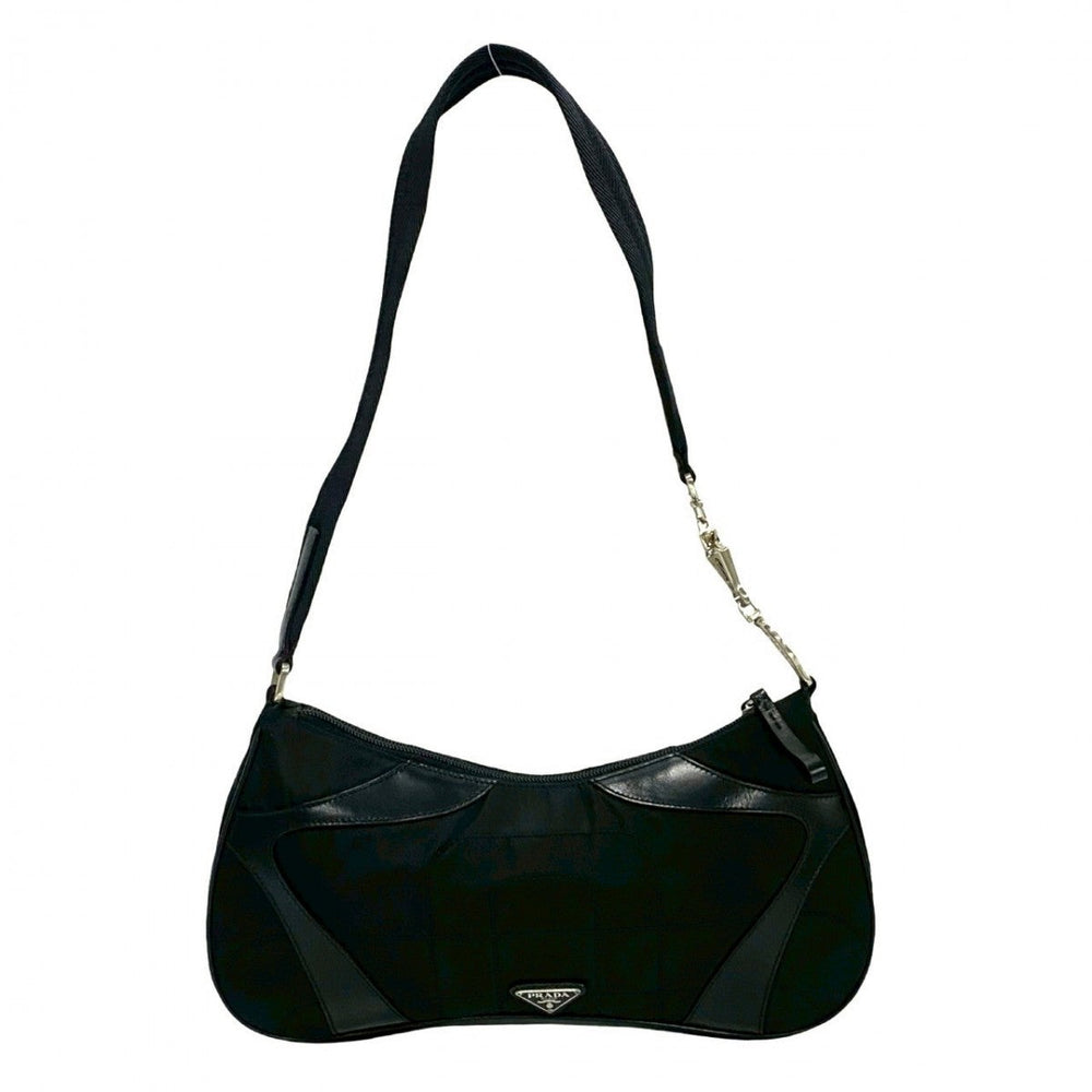 PRADA Shoulder Bag leather black