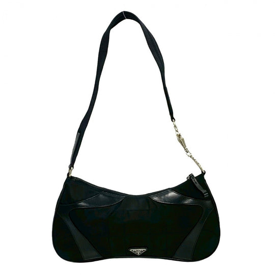 PRADA Shoulder Bag leather black