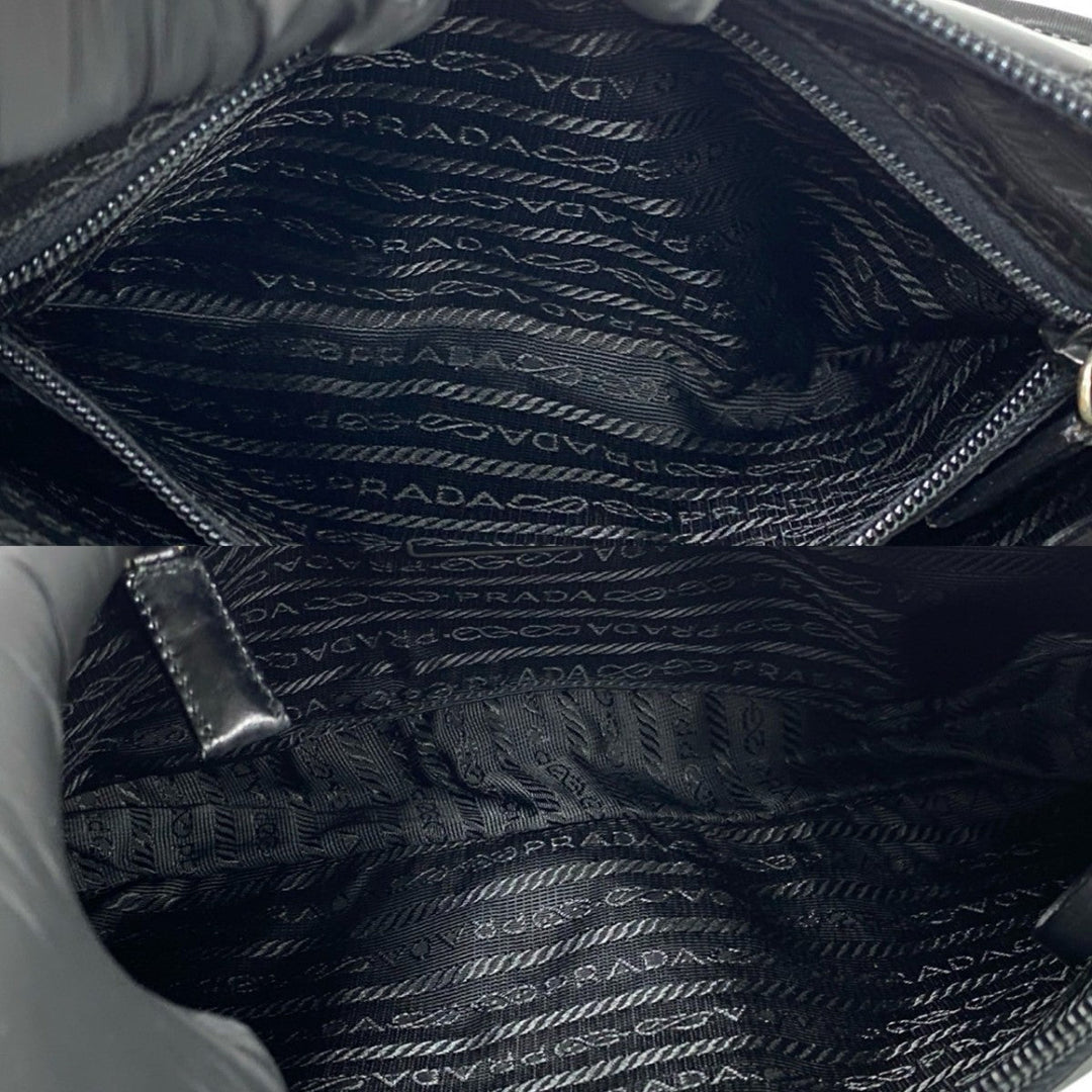 PRADA Shoulder Bag leather black