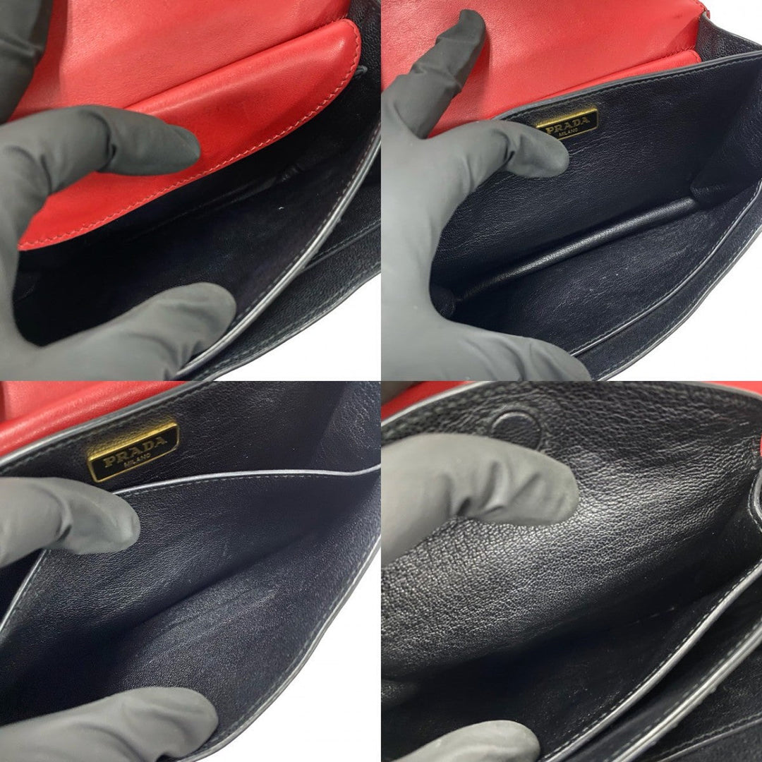 PRADA Shoulder Bag leather multicolor Kaye