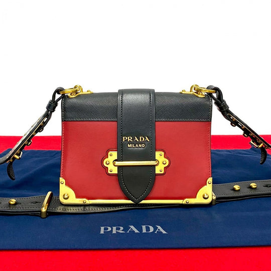 PRADA Shoulder Bag leather multicolor Kaye