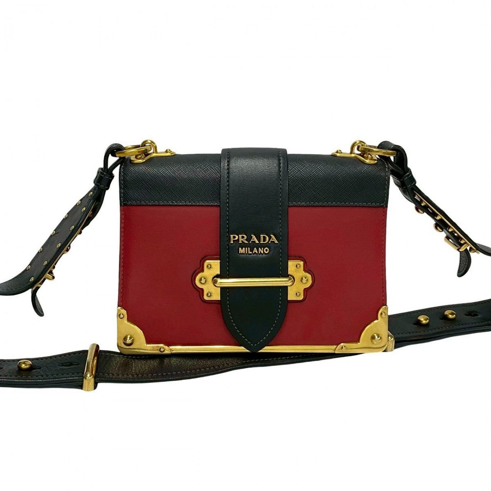 PRADA Shoulder Bag leather multicolor Kaye