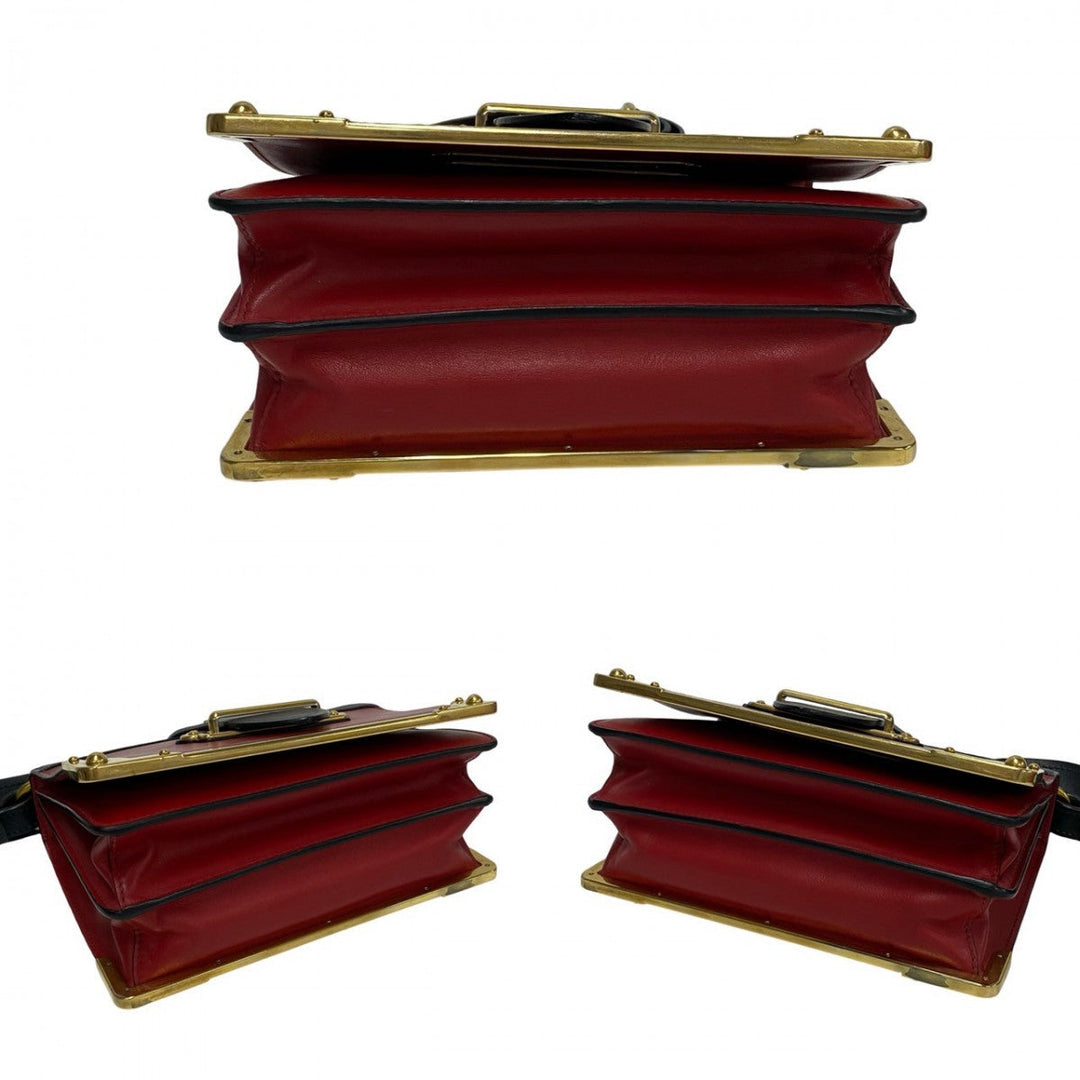 PRADA Shoulder Bag leather multicolor Kaye