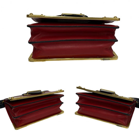 PRADA Shoulder Bag leather multicolor Kaye
