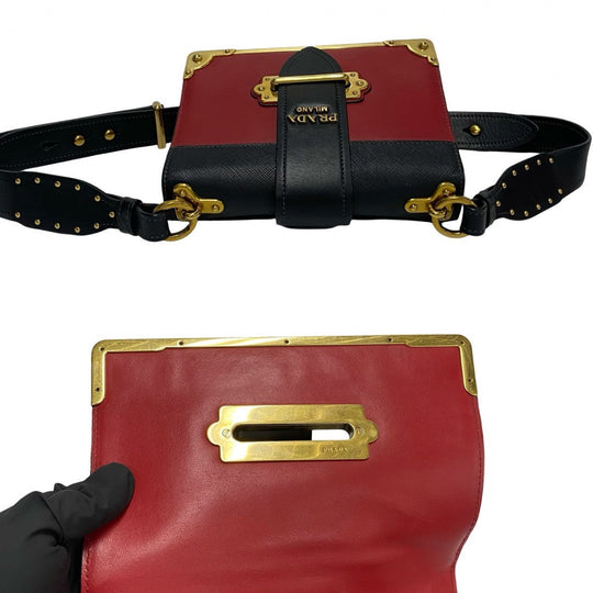 PRADA Shoulder Bag leather multicolor Kaye