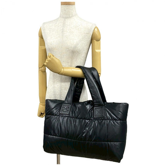 CHANEL Tote Bag Nylon black Cococoon