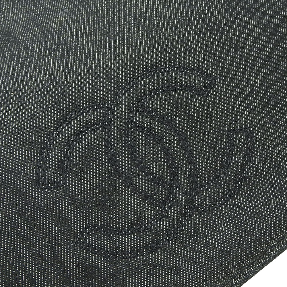 CHANEL Handbag Denim, Leather black Women Used Authentic