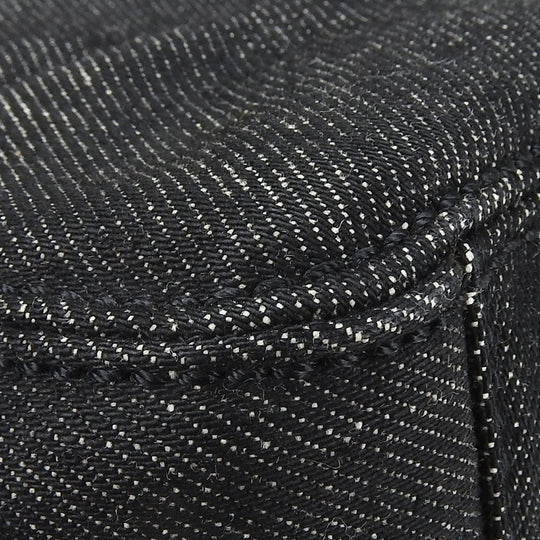 CHANEL Handbag Denim, Leather black Women Used Authentic