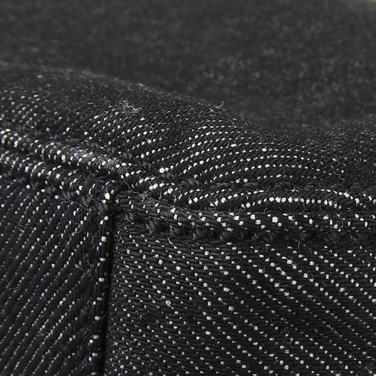 CHANEL Handbag Denim, Leather black Women Used Authentic
