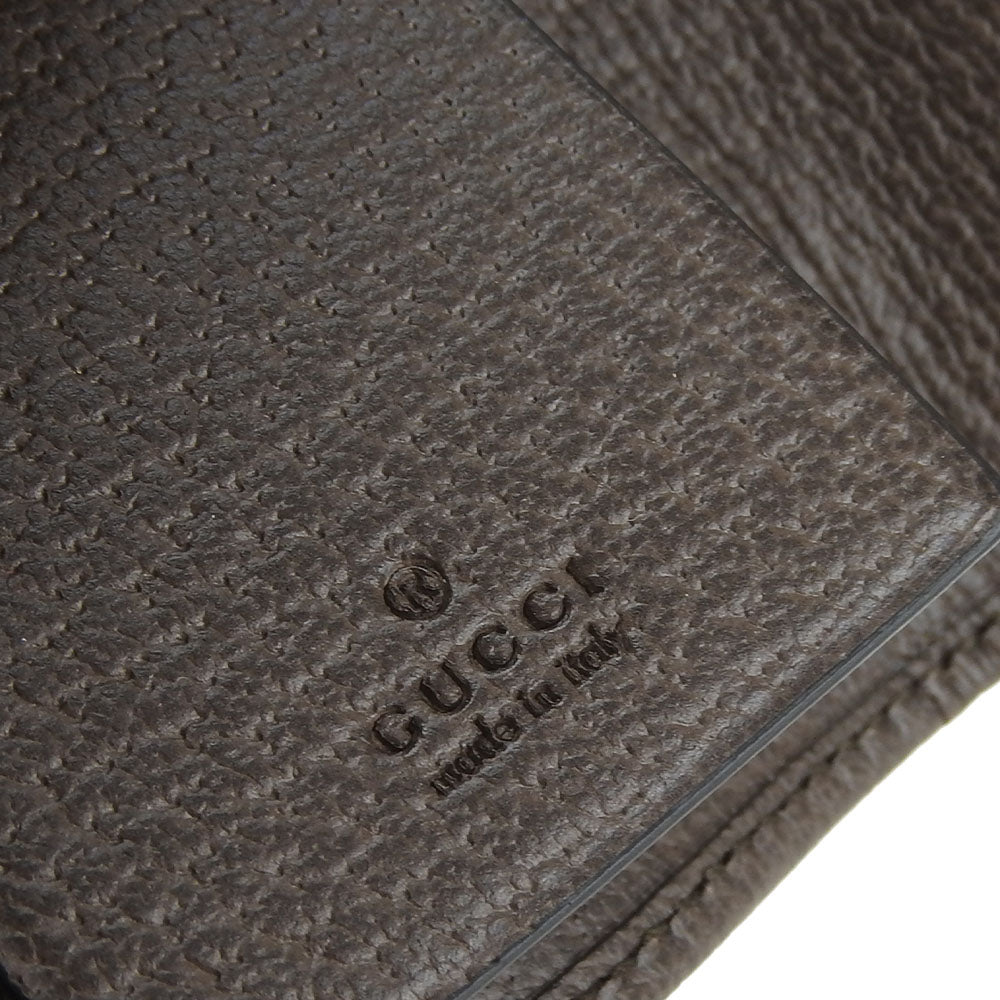 GUCCI Key case Key holder  603732 GG Supreme canvas, leather beige Off deer unisex(Unisex) Used Authentic