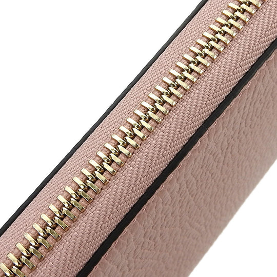 GUCCI Long Wallet Purse 449347 leather pink Interlocking Women Used Authentic