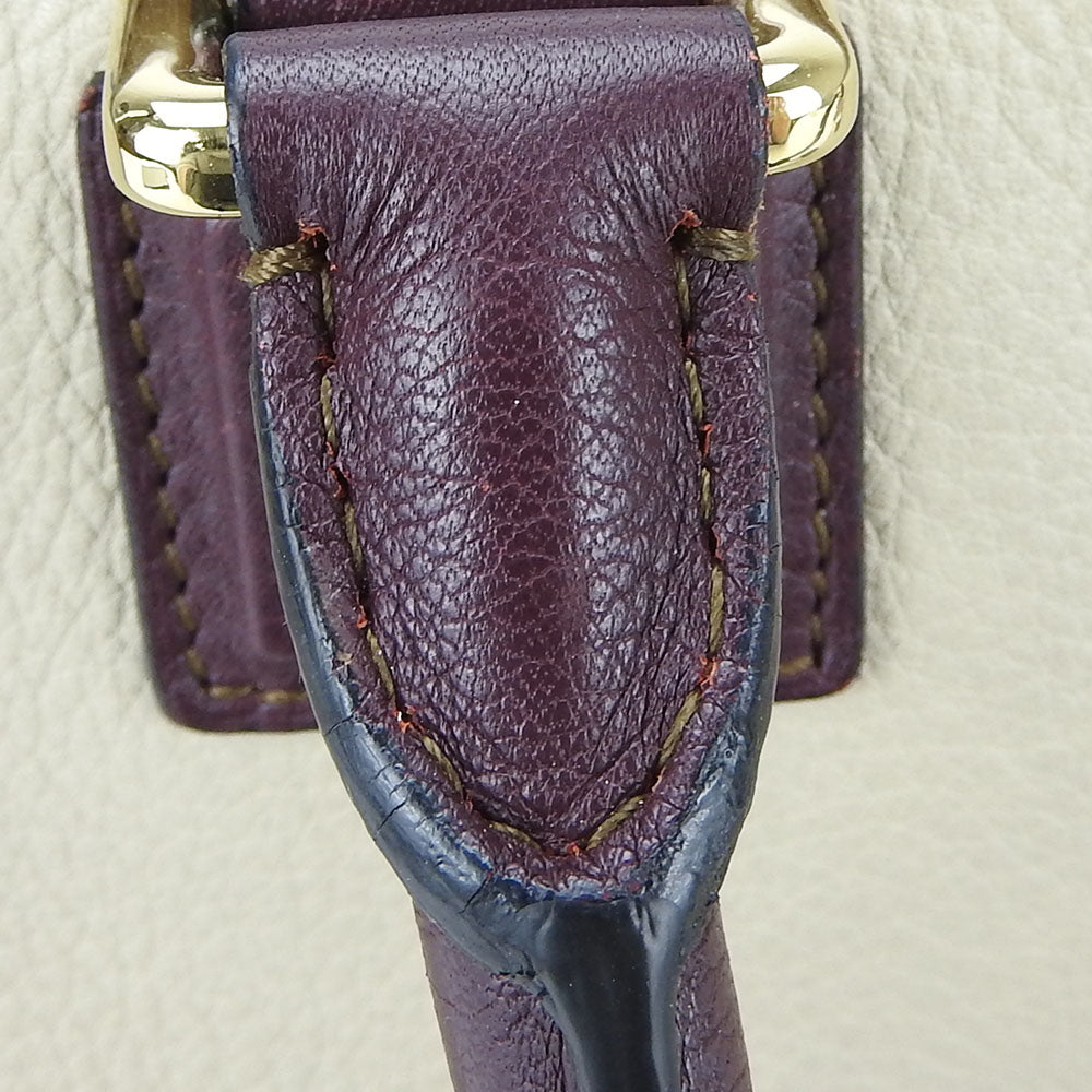 LOEWE Handbag leather beige Americana 28 Women Used Authentic