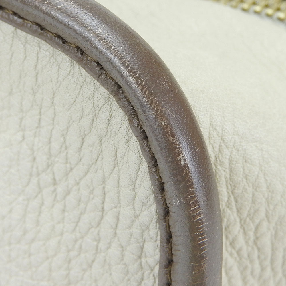 LOEWE Handbag leather beige Americana 28 Women Used Authentic