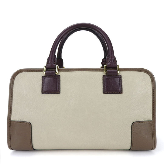 LOEWE Handbag leather beige Americana 28 Women Used Authentic