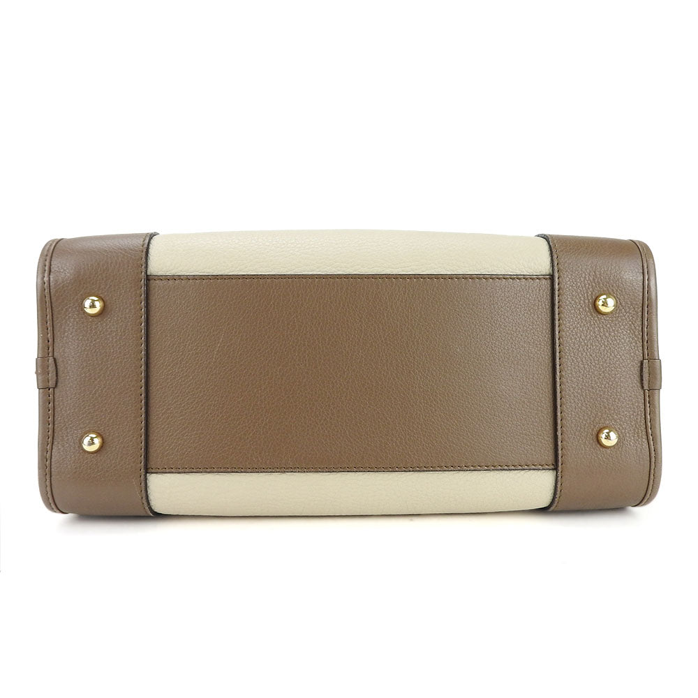 LOEWE Handbag leather beige Americana 28 Women Used Authentic