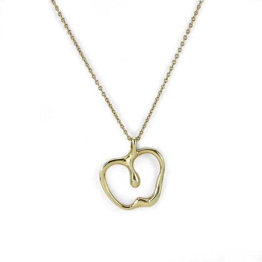TIFFANY&Co. Necklace K18 yellow gold gold Apple Women Used Authentic