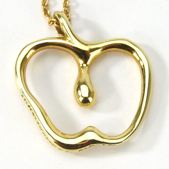 TIFFANY&Co. Necklace K18 yellow gold gold Apple Women Used Authentic
