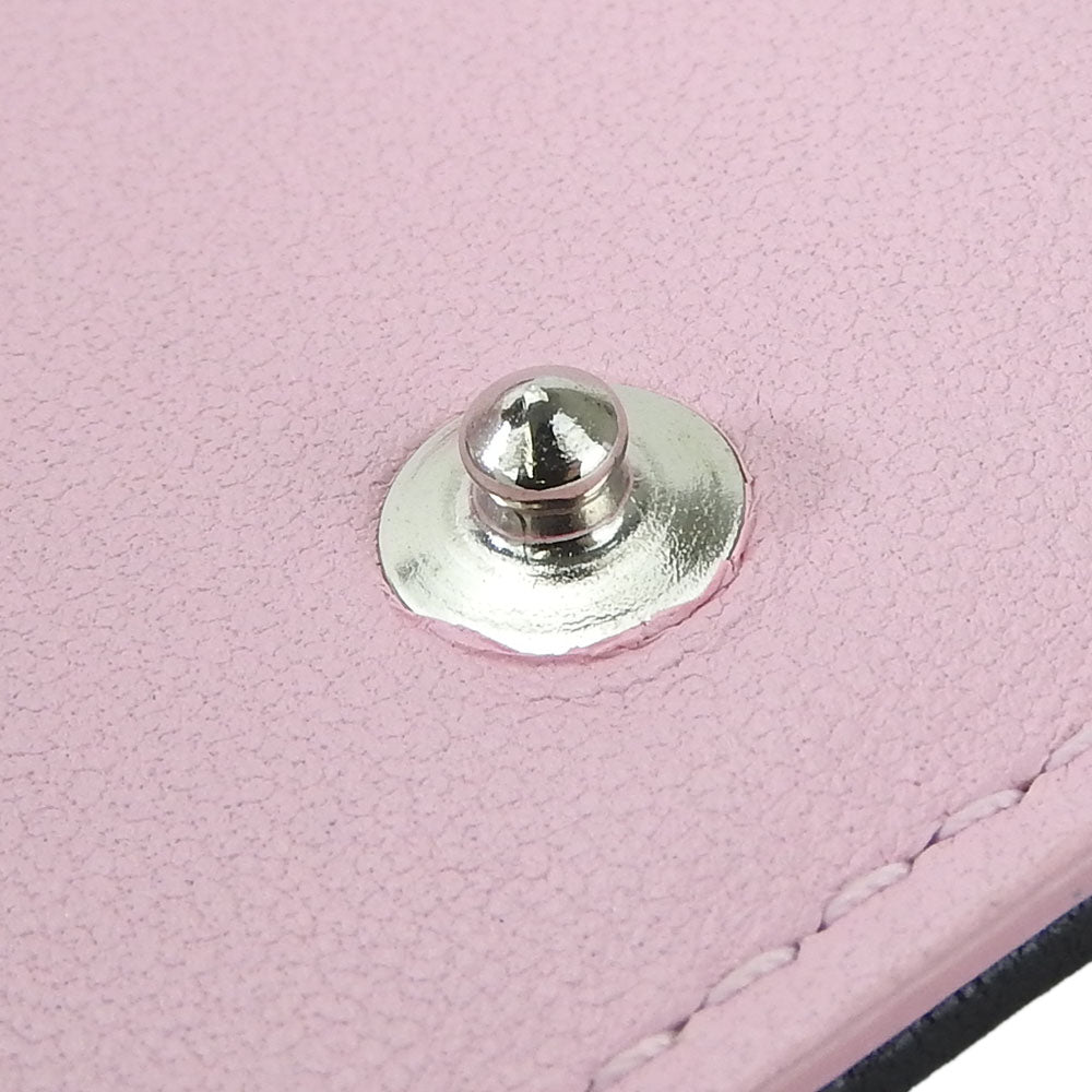 Christian Dior Card Case leather black Canage Women Used Authentic