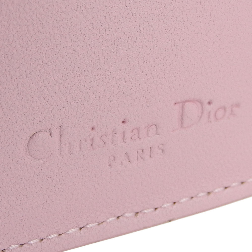 Christian Dior Card Case leather black Canage Women Used Authentic
