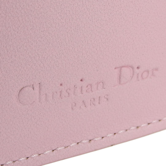 Christian Dior Card Case leather black Canage Women Used Authentic