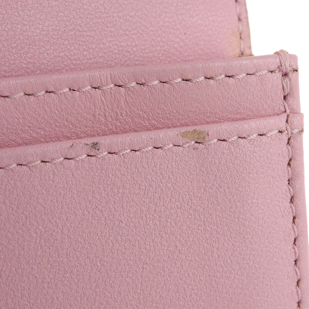 Christian Dior Card Case leather black Canage Women Used Authentic