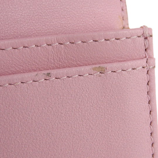 Christian Dior Card Case leather black Canage Women Used Authentic