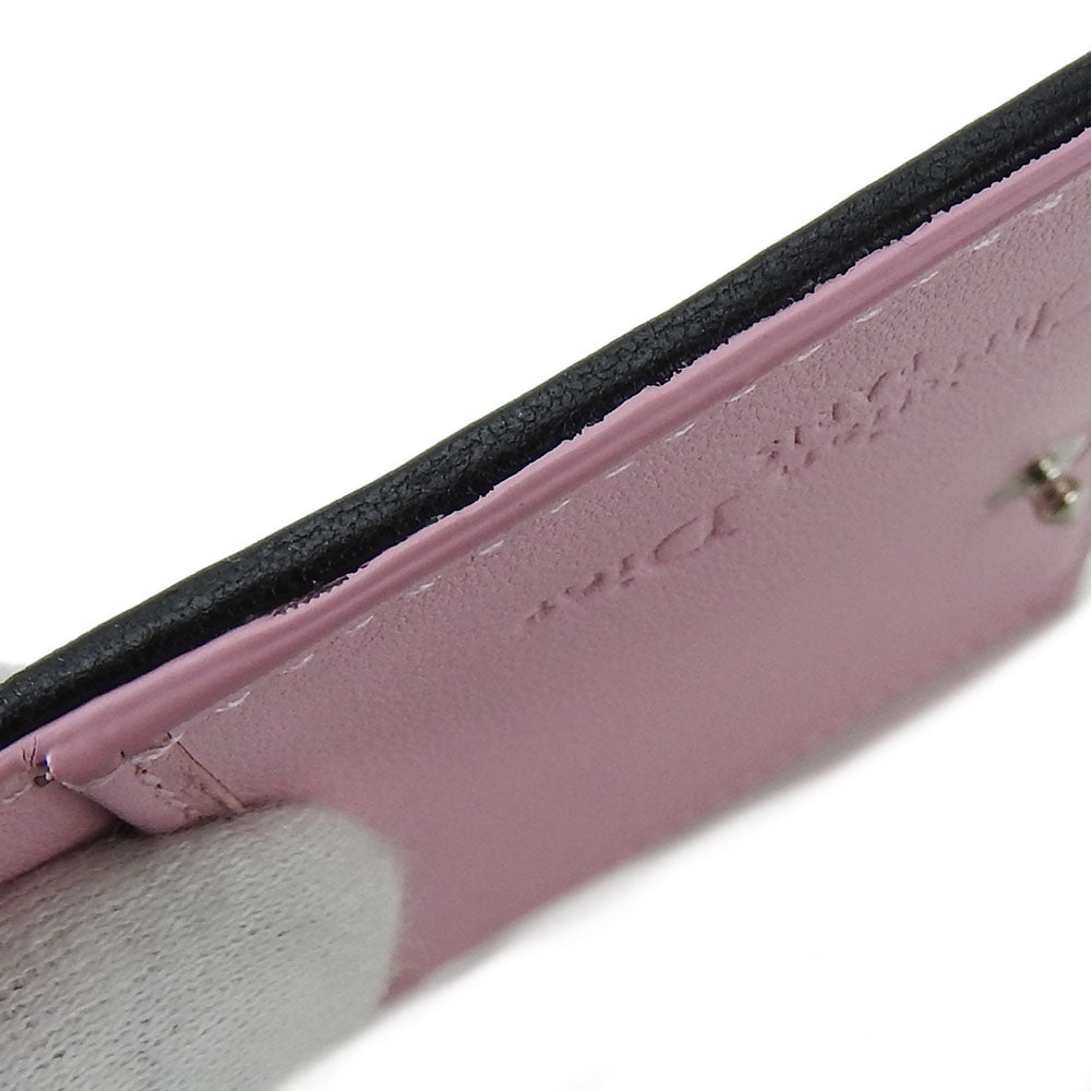 Christian Dior Card Case leather black Canage Women Used Authentic