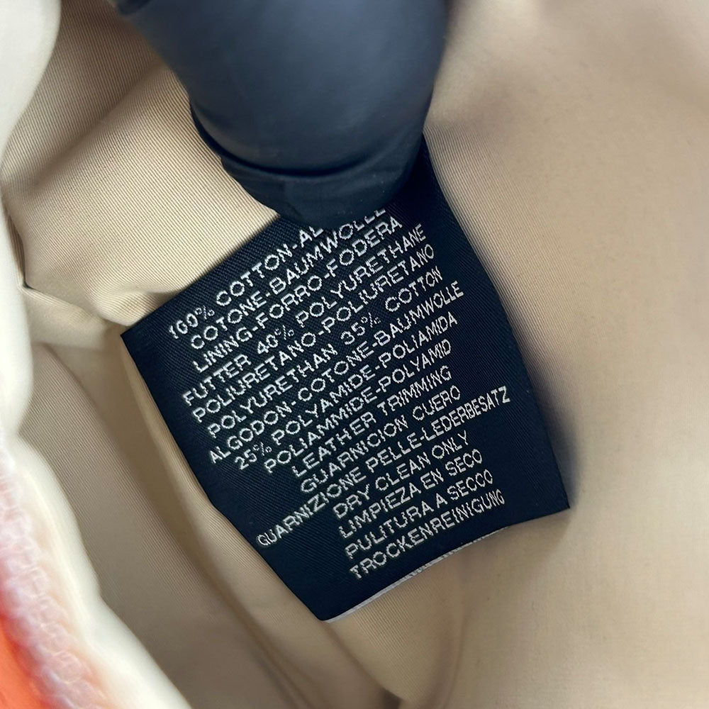 HERMES Pouch cotton ORANGE FEU Bolide Mini Mini Women Used Authentic