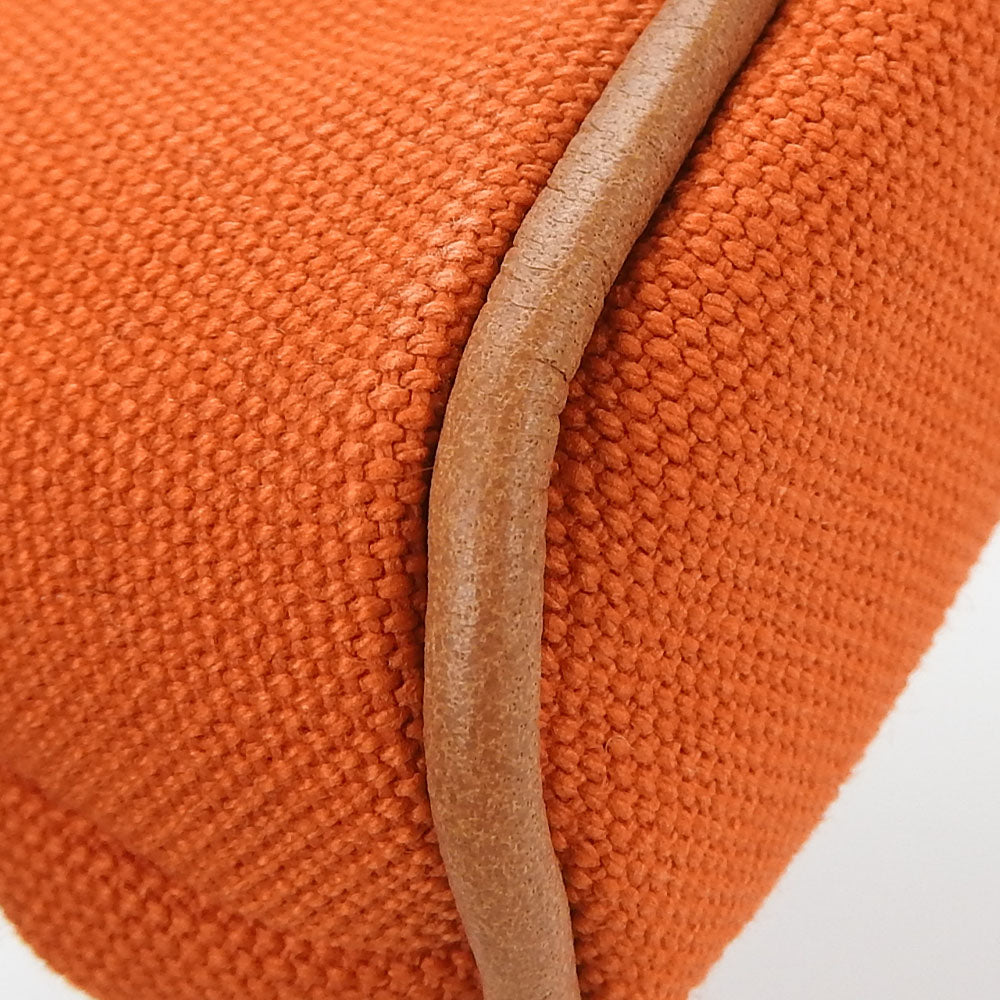 HERMES Pouch cotton ORANGE FEU Bolide Mini Mini Women Used Authentic
