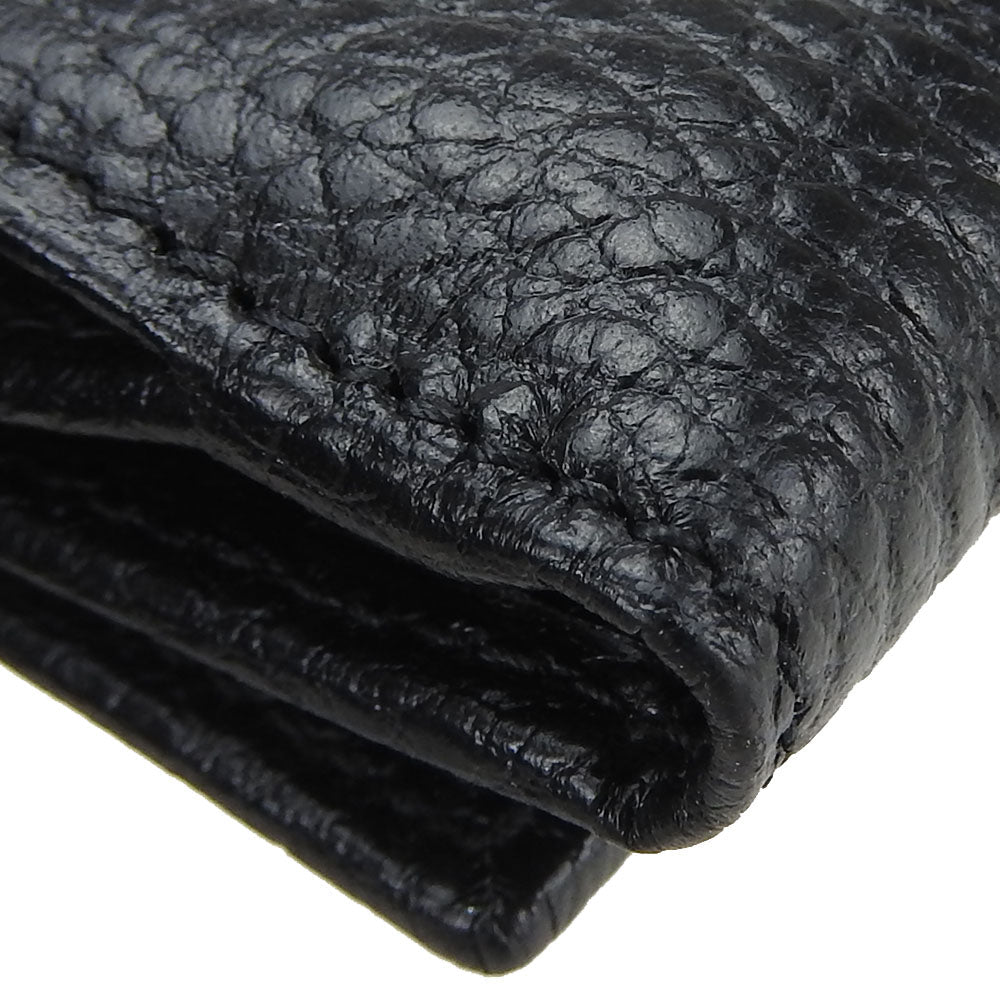 GUCCI Tri-fold wallet 644407 leather black GG Marmont unisex(Unisex) Used Authentic