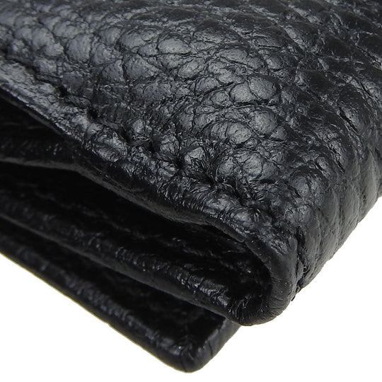GUCCI Tri-fold wallet 644407 leather black GG Marmont unisex(Unisex) Used Authentic