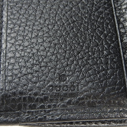 GUCCI Tri-fold wallet 644407 leather black GG Marmont unisex(Unisex) Used Authentic