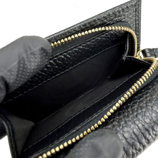 GUCCI Tri-fold wallet 644407 leather black GG Marmont unisex(Unisex) Used Authentic