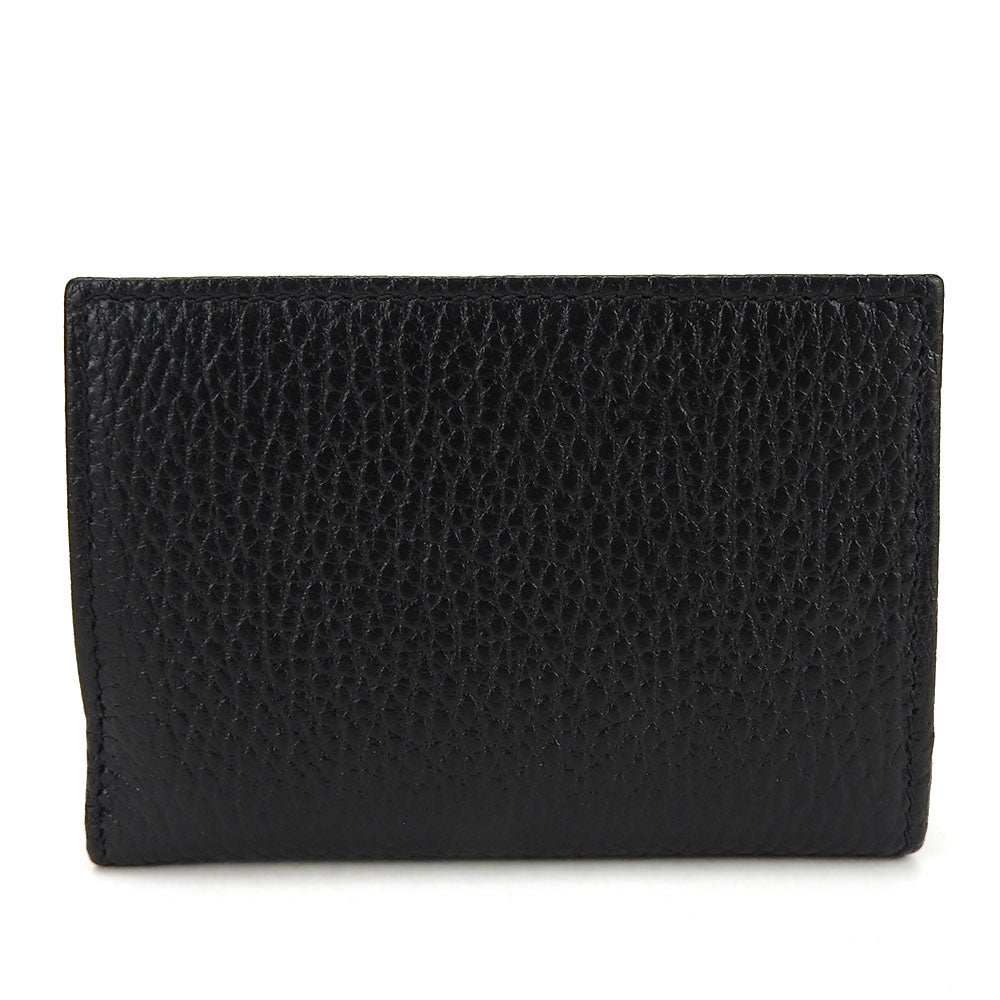 GUCCI Tri-fold wallet 644407 leather black GG Marmont unisex(Unisex) Used Authentic