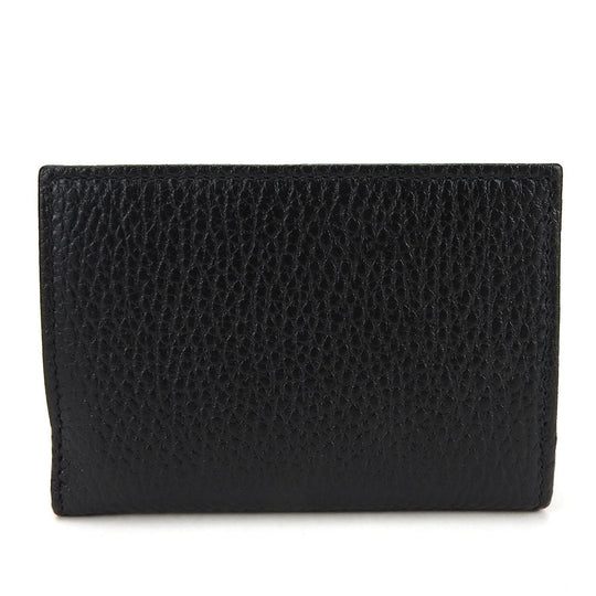 GUCCI Tri-fold wallet 644407 leather black GG Marmont unisex(Unisex) Used Authentic