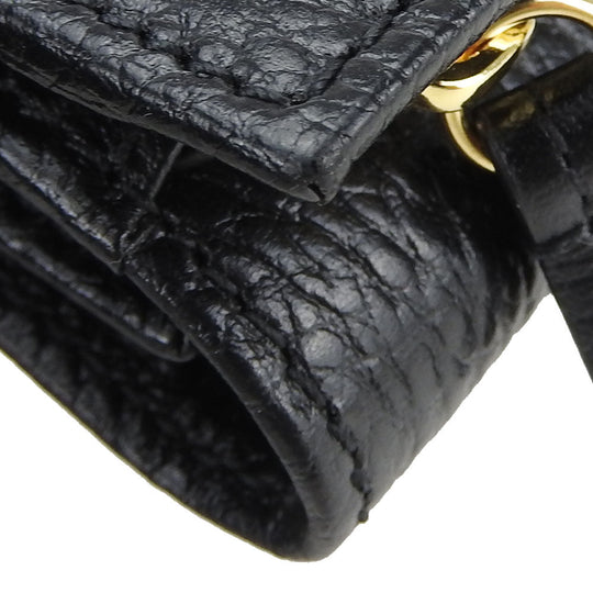 GUCCI Tri-fold wallet 644407 leather black GG Marmont unisex(Unisex) Used Authentic